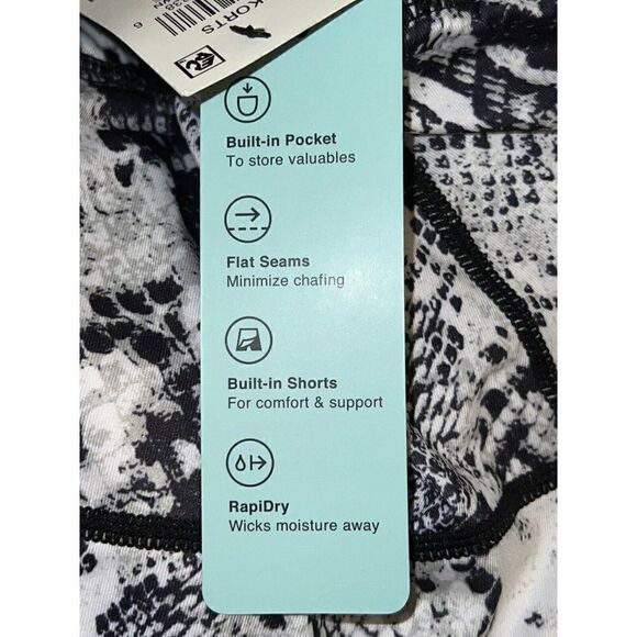 ID Ideology White Black Snake Print Tiered Skort Plus Size 3X NWT - Picture 8 of 8